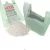 Green biodegradable plastic bags made from plant-based materials.