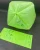 Compostable trash bag with green label and unfolded sheet