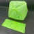 Compostable trash bag with green label and unfolded sheet